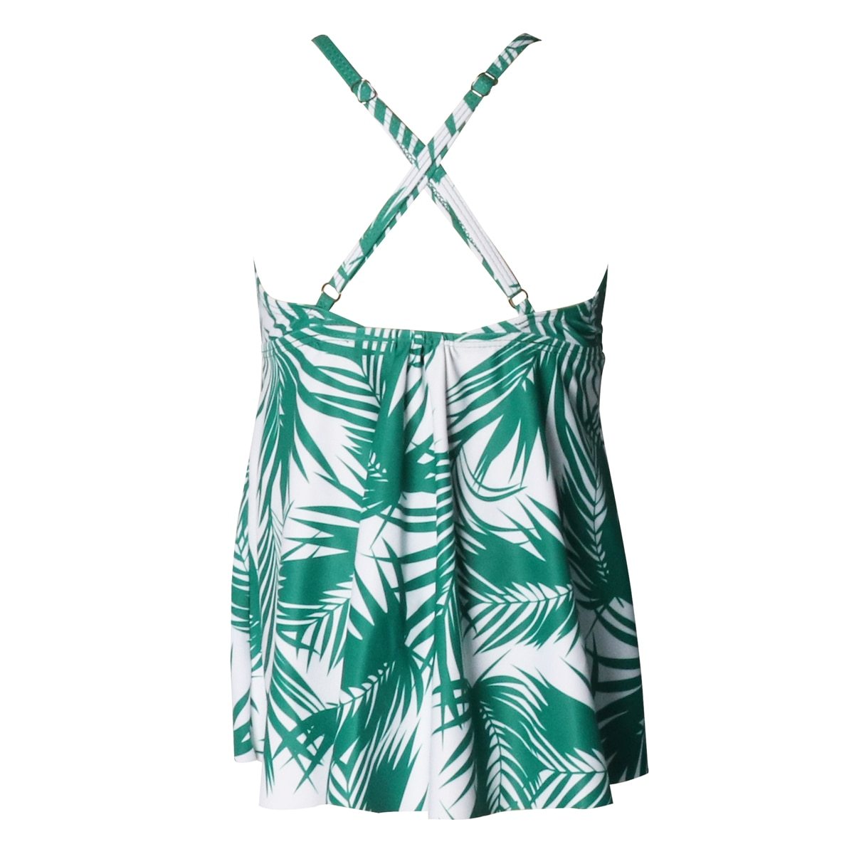 Stylish Girls' Sleeveless Floral Print Swimsuit Two Pieces