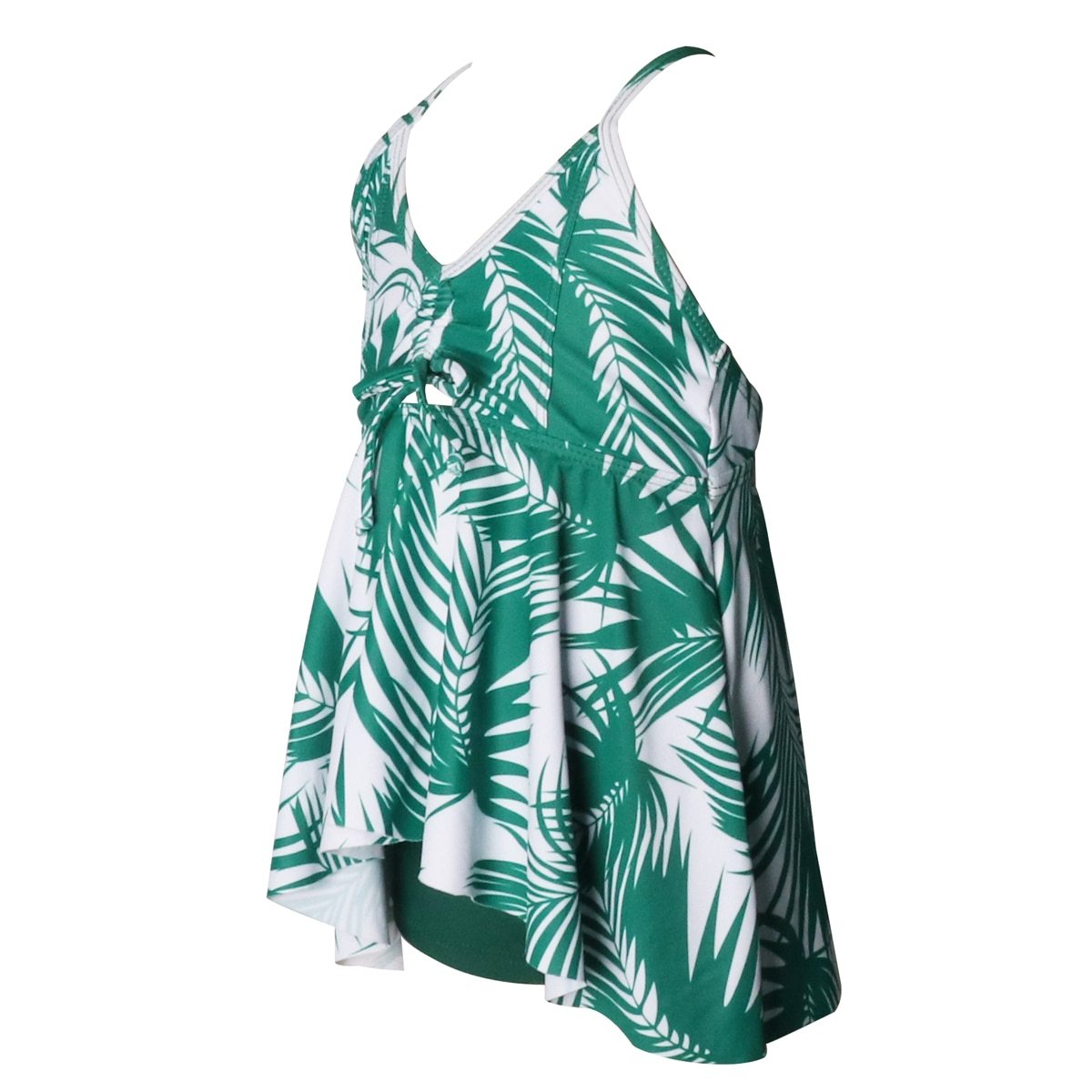 Stylish Girls' Sleeveless Floral Print Swimsuit Two Pieces