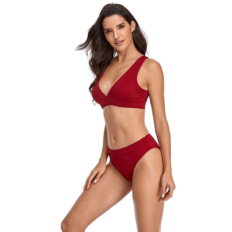 Elegant Fashionable Hot Chick Summer Bikini Solid Color