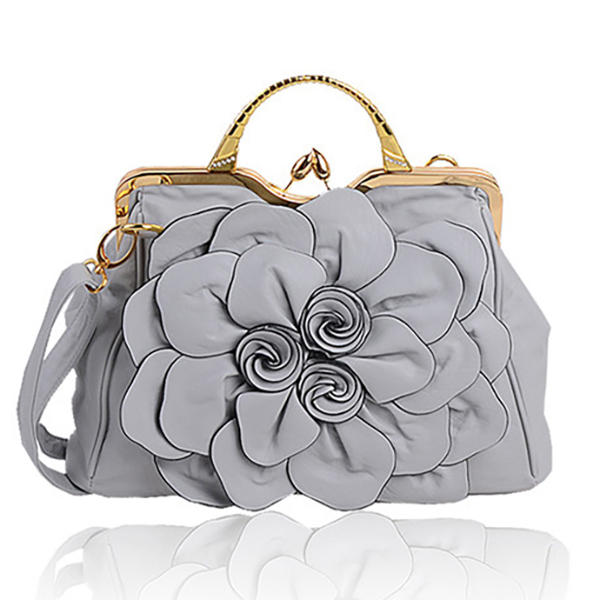 Women Elegant Handbag Rose Floral Fashion Cosmetic Bag