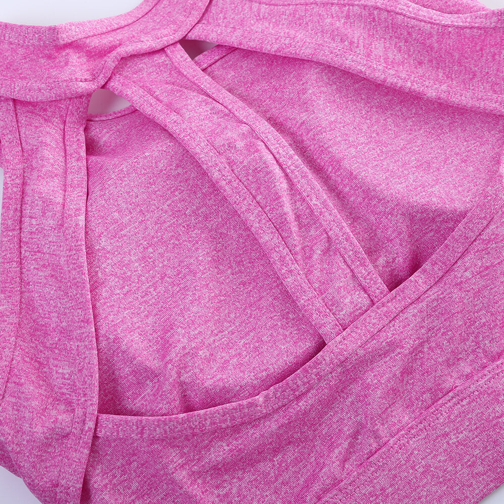 Hollow Out Beauty Back Quick Drying Shockproof Yoga Sports Bra