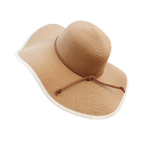 Women Summer Wide Birm Bucket Straw Hat Outdoor Travel Sunshade Visor Beach Hat