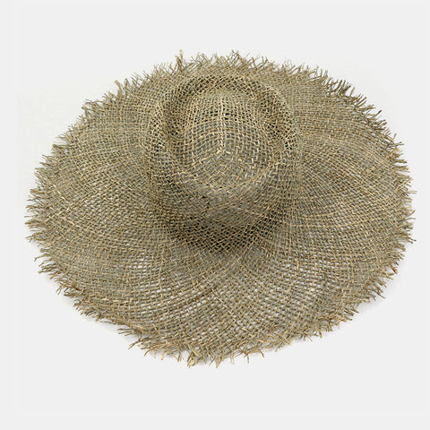 Women Sunscreen Travel Beach Sun Hat Wide Brim Seaside Jazz Hat Straw Hat