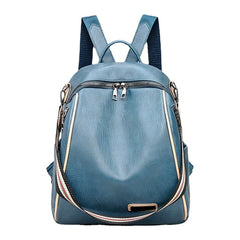 Women PU Leather Multi-carry Casual Outdoor School Backpack Shoulder Bag