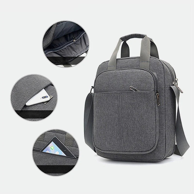 Men's Large Waterproof Oxford Shoulder & Crossbody Bag