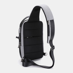 Men Waterproof Concealed Water Cup Bag Design On The Side Wild Oxford Chest USB Charging Large Capacity Crossbody Bags Shoulder