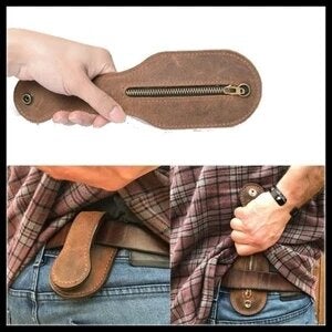 Men Genuine Leather Multi-Tool EDC Bag Coin Purse Outdoor Wallets Waist