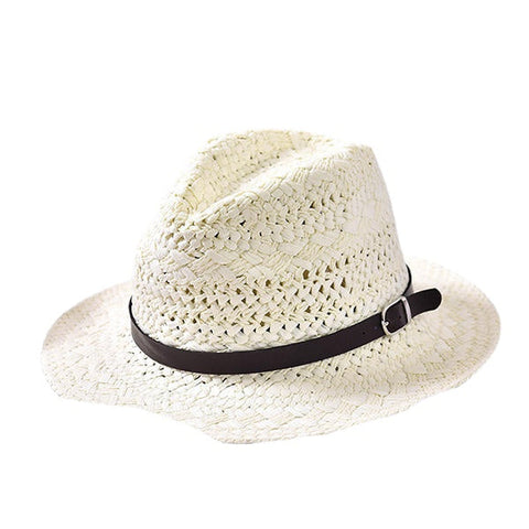 Women Summer Foldable Sunscreen Jazz Beach Hat Straw Hollow Breathable Sun Caps