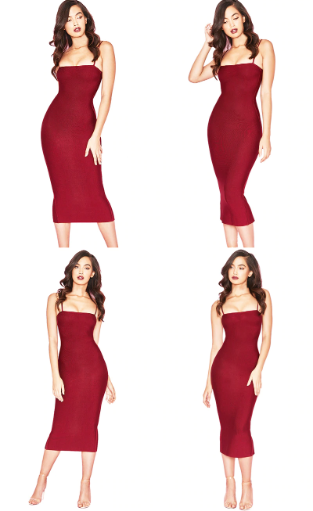 Double Layers Cotton Bodycon Midi Tight Party Dress - Sheseelady