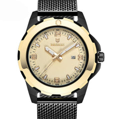 Men's Full Steel Quartz Wrist Watch with Luminous Display