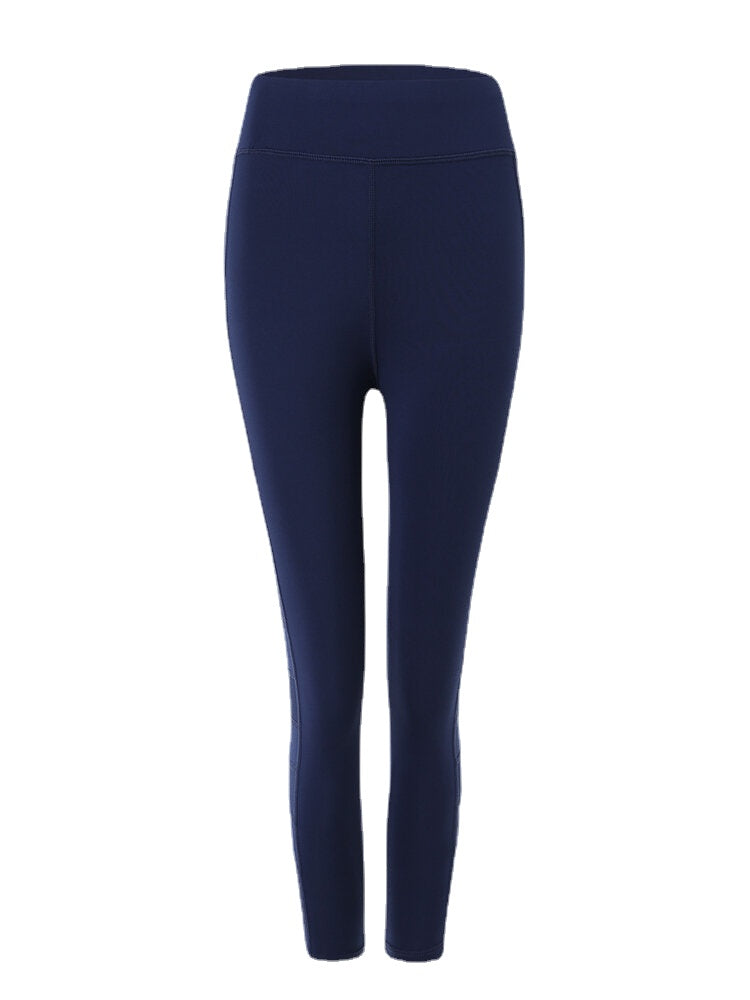 Women Mesh Patchwork Bodycon Cropped Yoga Sport Leggings With Pockets