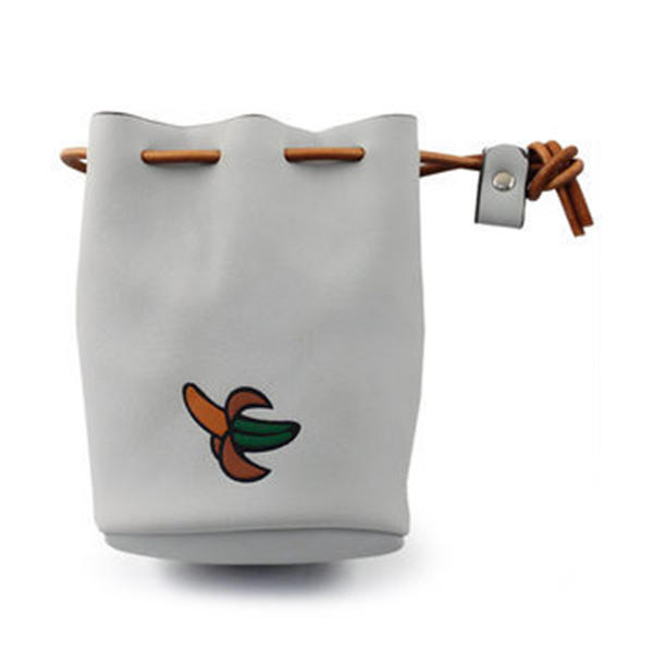Women Pu Leather Fruit Pattern Coin Bag String Change