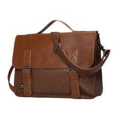 Men PU Leather Multifunction Multi-pocket Teacher Bag Briefcase Crossbody Shoulder