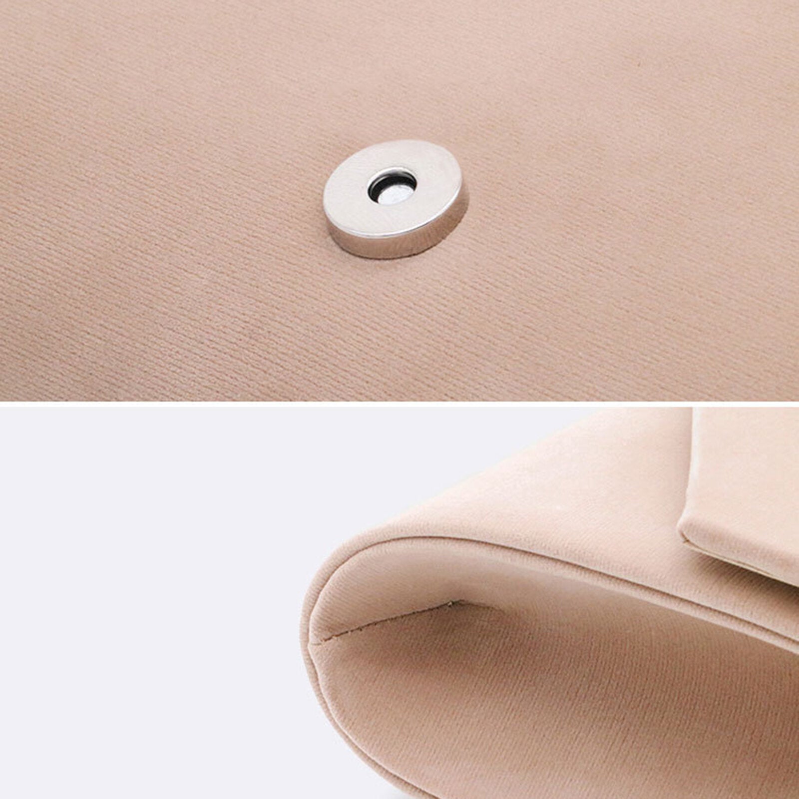 Women Dacron Fabric Elegant Fluffy Clutch Bag Magnetic Closure Casual Square
