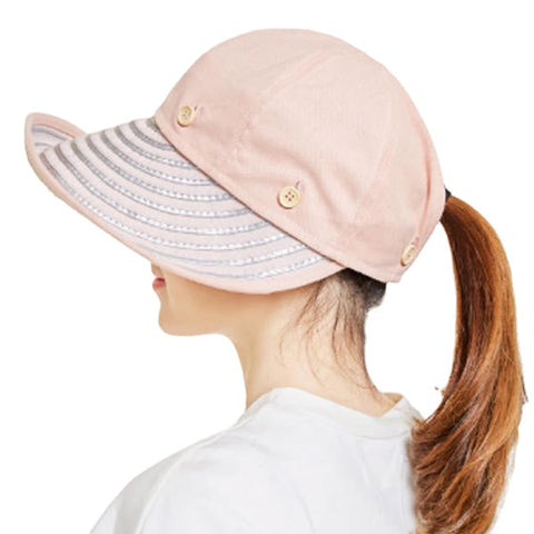Women Summer Sunshade Sun Hat Removable Top Adjustable Outdoor Gardening Caps