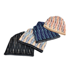 Unisex Plus Velvet Thickness Keep Warm Riding Outdoot Stripe Pattern Multi-purpose Scarf Headgear Beanie