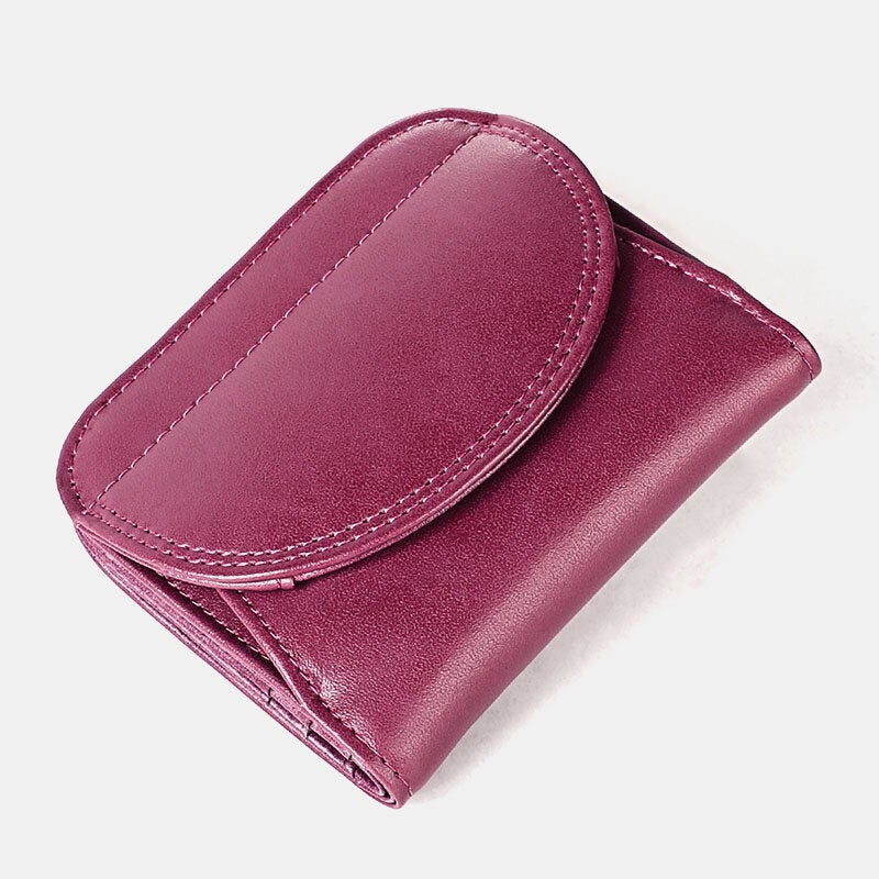 Women Genuine Leather RFID Blocking Wallet Coin Bag Protective Wallet