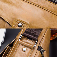 Men's Genuine Leather Retro Business Crossbody Shoulder Bag
