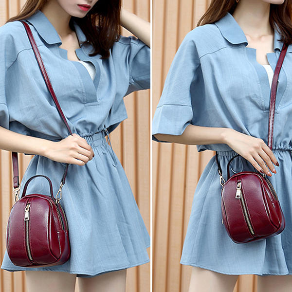 Women Faux Leather Wild Crossbody Bag Fashion Shell Bag Shoulder Bag Handbag