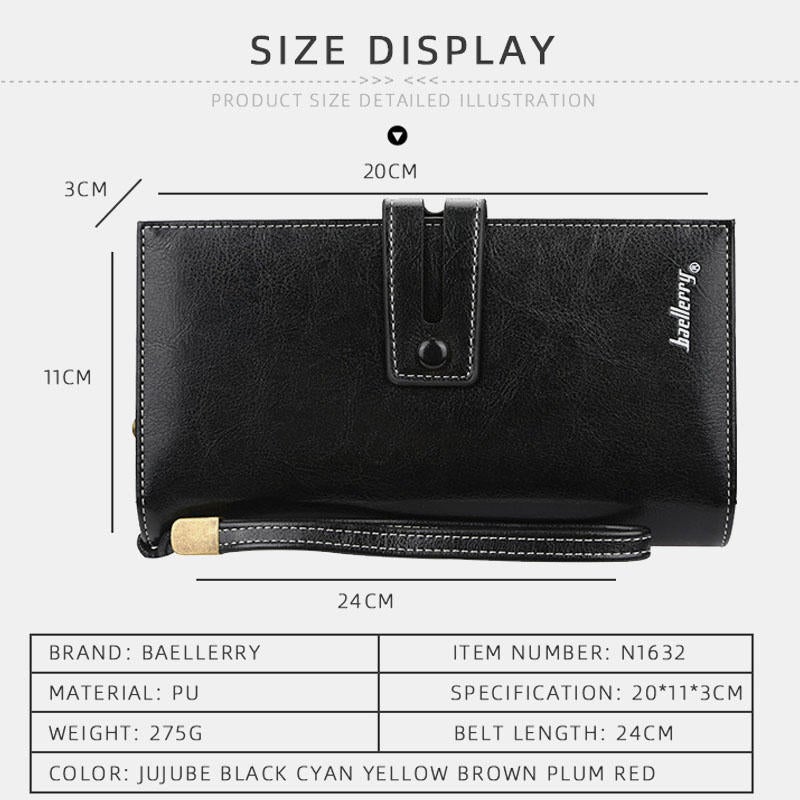 Women Beauty Fashion Long Wallet Clutches Bag Zipper Phone Bag