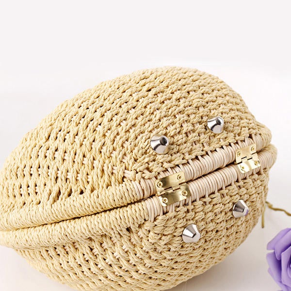 Women Tote Handbag Summer Beach Bag Straw Bag Rattan Bag Handbag