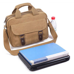 Men's Canvas Outdoor Large Capacity Wear-Resistant Shoulder Messenger Bag
