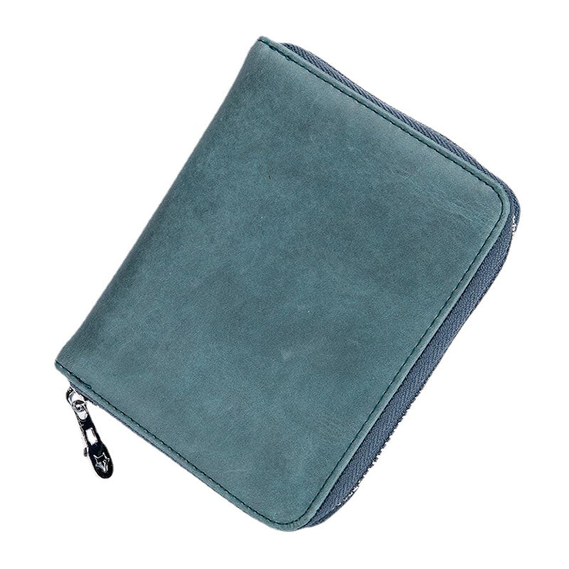 Women Genuine Leather RFID Anti-theft Organ Design Milti-card Slot Card Bag Card Holder Wallet