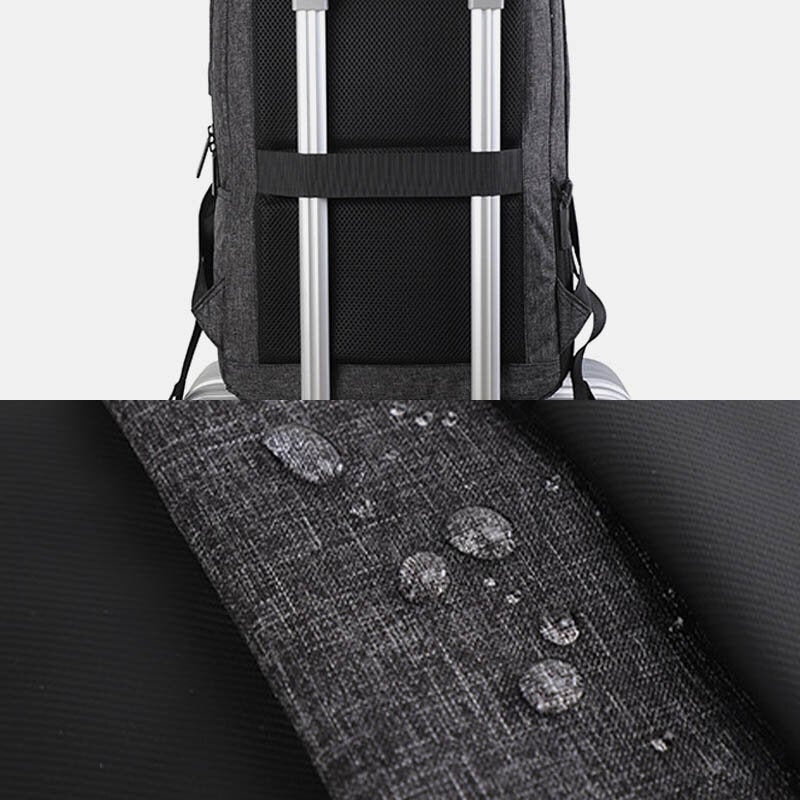 Men Multifunctional Large Capacity Backpack Computer Bag With USB Charging Port