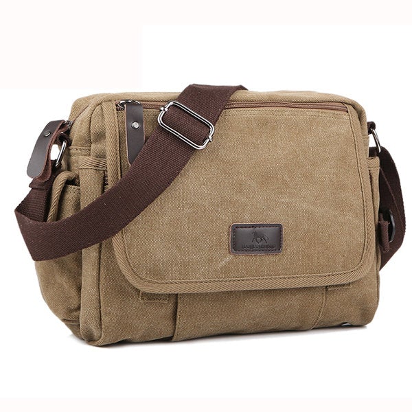 Canvas Outdoor Travel Leisure Shoulder Men Women Retro Capacity Crossbody Bag