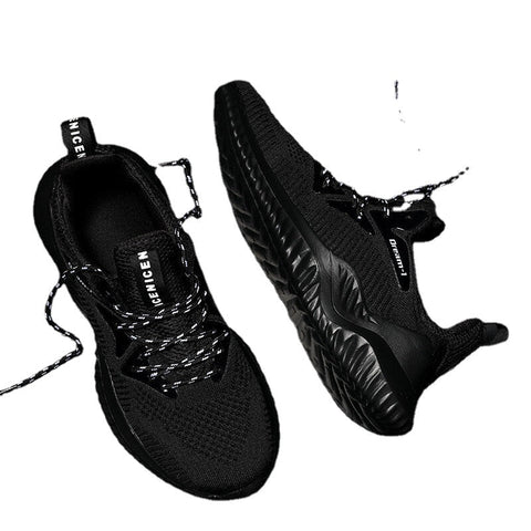 Men's Lightweight Sports Shoes Breathable Mesh Running Shoes Flying Woven Casual Sneakers