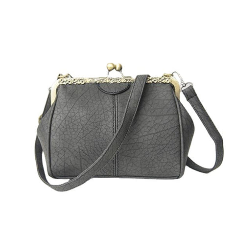 Women Vintage Hasp Bucket Bags PU Leather Shoulder Bag  Crossbody Bag