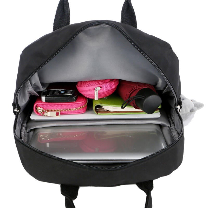 Women Girl Small Pure Color Cute Daily Casual Outdoor Bag Backpack School Bag Student