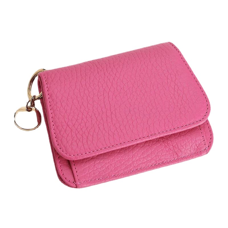 Women Trifold Short Zipper Coin Purse RFID Anti-magnetic Wallet Multi-card Slot Card Holder