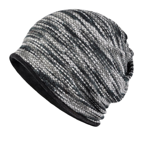 Unisex Plus Velvet Warm Thick Outdoor Mixed Color Casual Personality Brimless Beanie