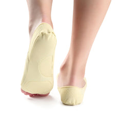 Women Summer Empty Five Toe Anti Skid Socks Soft Foot Cushion Sweat Invisible Sock