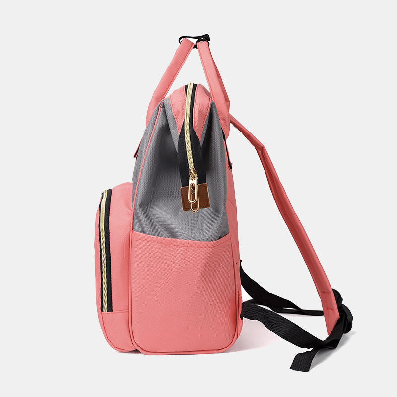 Women Fashion Canvas Casual Mummy And Kids Patchwork Backpack Handbag
