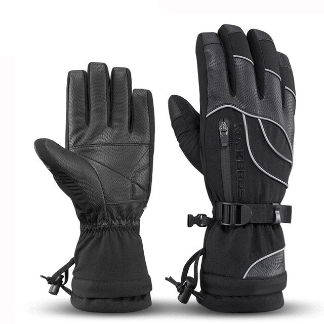 Over -30 degree Thermal Ski Gloves Waterproof Snowmobile Snowboard Glove Snow Unisex Snowboarding Fleece Skiing Gloves