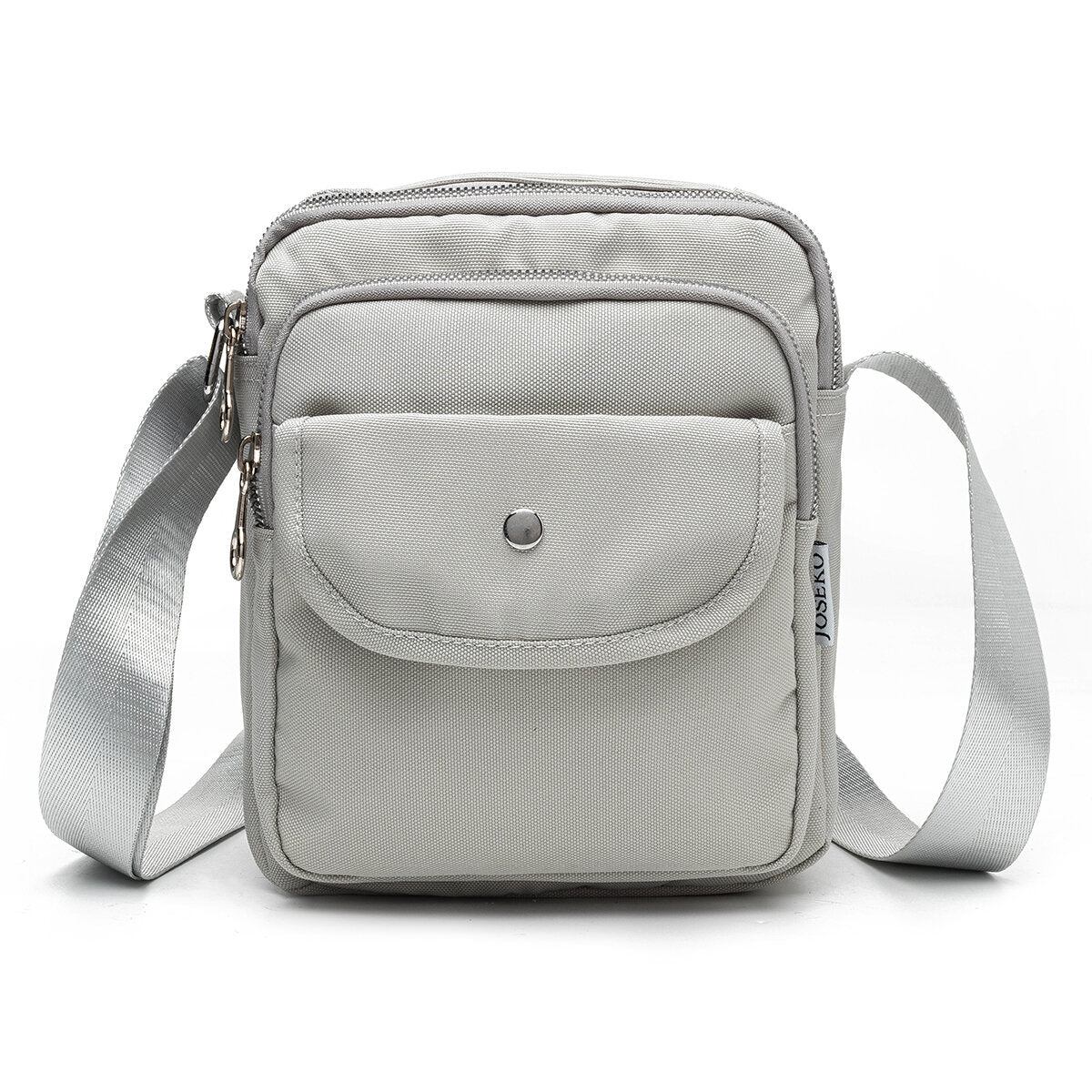 Women Nylon Large Capacity Zipper Crossbody Bag Multi-compartment Shoulder Messenger Bag