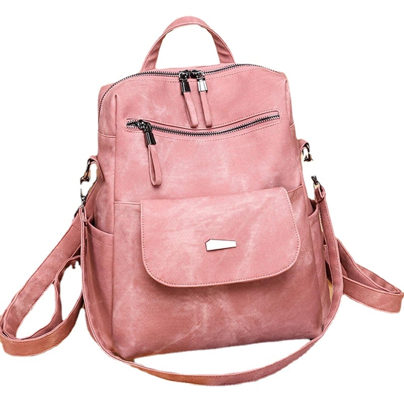 Women Multifunctional Fashion Large Capacity Faux Leather Backpack