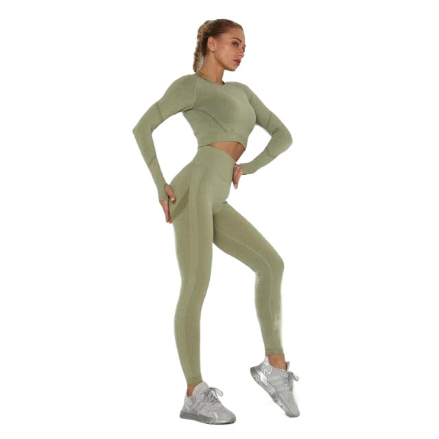 Quick-drying Sexy Ladies' Breathable Seamless Nylon Yoga Outfit