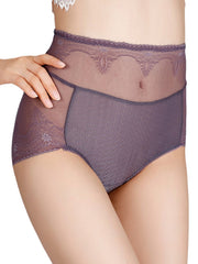 Women See Through Lace High Waist Breathable Thin Lingerie Stretch Panties