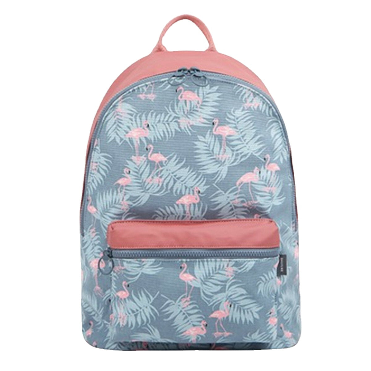 Women Flamingo Cartoon Printing Backpack Floral Casual Girl School Bag