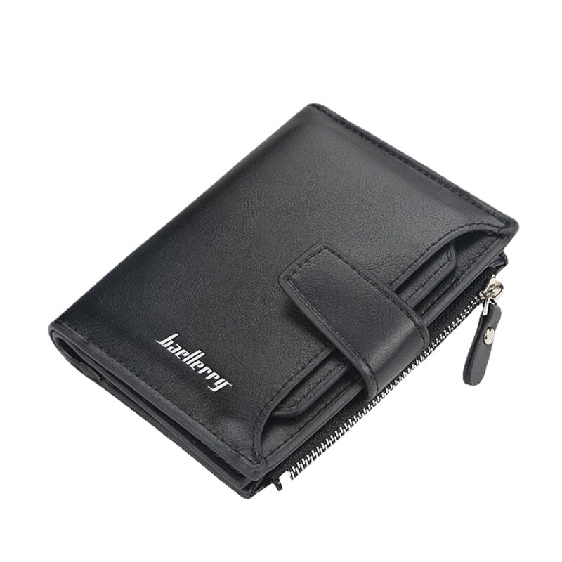 Men Faux Leather Short Wallet Card Holder Coin Bag