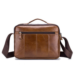 Genuine Leather Men Vintage Messenger Bag Briefcase Handbag Shoulder Satchel