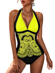 Women's Swimwear Tankini 2 Piece Normal Swimsuit 2 Piece Printing Graphic White Yellow Blue Bathing Suits Sports Beach Wear Summer