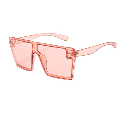 Women One-piece Plus Size Frame Reteo Square Shape Bright Color Personality Sunglasses