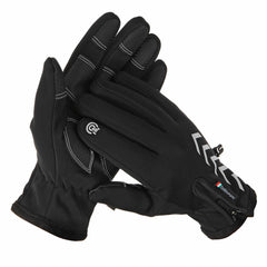 Winter Warm Touch Screen Full Finger Gloves Reflective Strip Windproof Anti slip Cycling Thermal Bike Glove