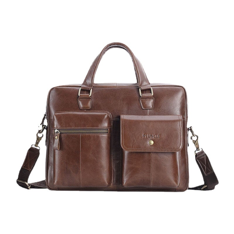 Men Genuine Leather Handbag Crossbody Bag Messenger