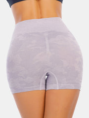 Camouflage Women Dry Quickly Seamless High Waist Elastic Biker Shorts