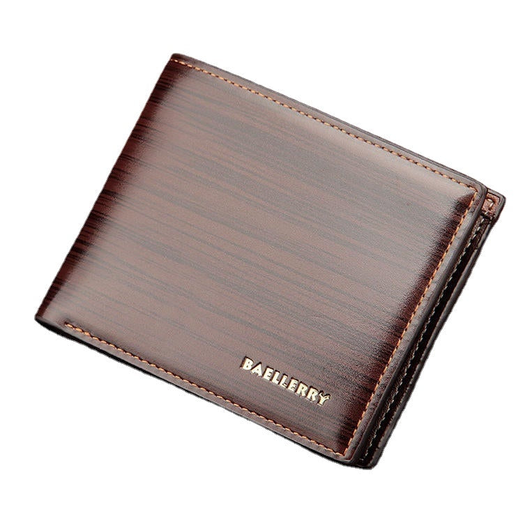 Men Leisure Casual Short Cross Wallet Multi-Slot Tri-fold Wallet